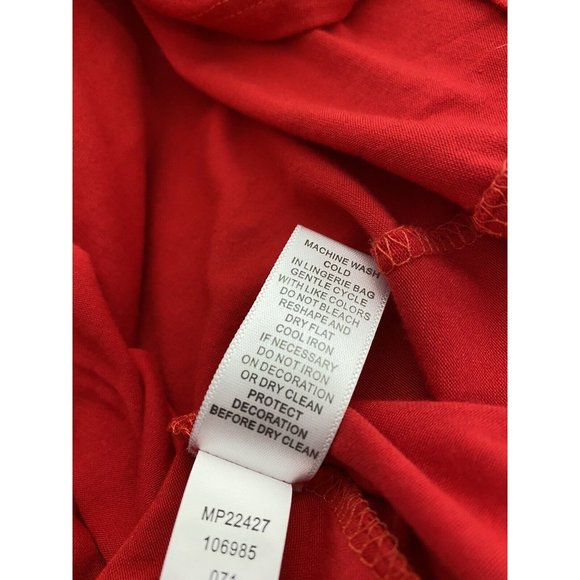 Neiman Marcus Red Sleeveless Jewel Keyhole V Neck Tunic Viscose Blouse M - Picture 9 of 10